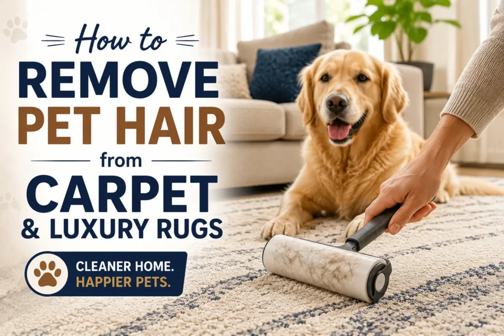 remove pet hair from carpet