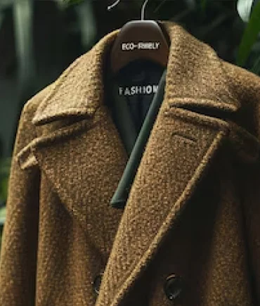 Textured brown coat hanging on a hanger, representing specialist garment care