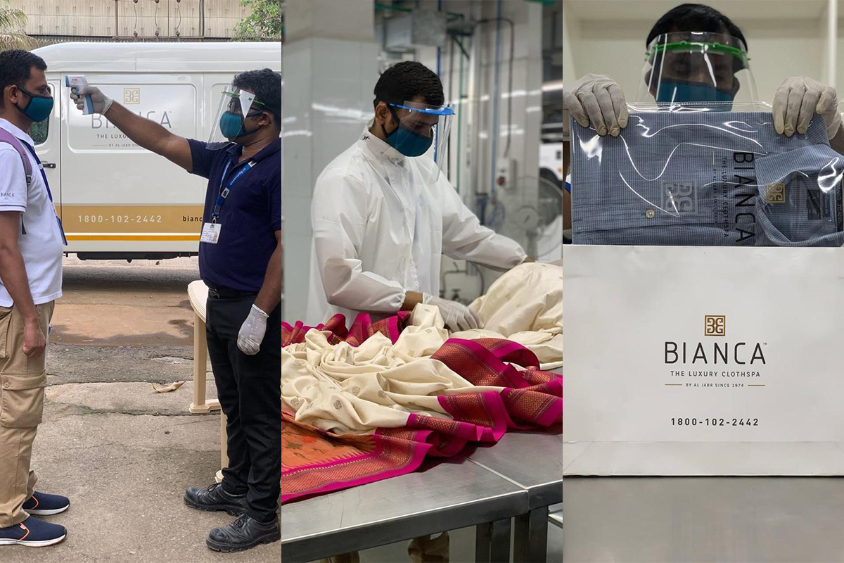 You might be having those mixed emotions again which you encountered last year when COVID-19 hit all of us and a lockdown was announced. However, all we can do right now is support the restrictions imposed by the government in order to control the second wave of this virus. We will be continuing our services and providing you with impeccable cloth care services while adhering to the following guidelines: Daily temperature check of each staff member. Full-body sanitization at the entry point. Daily availability of clean and sterilized uniforms for staff members. Compulsory usage of mask and face shield at all times. Maintaining social distancing at all times. Disinfection of workspaces, equipment, machines and high touch spaces at regular intervals. Handling of all the garments while wearing PPE kits. Usage of certified and approved detergents and solvents with automatic dosing systems, dryers and steam presses that run on high-pressure steam ranging between 160°F to 190°F, thus deactivating any kind of bacteria or virus and making your garment clean and safe. After processing, your items will be packed individually and delivered safely for you to wear them neat and clean. Implementation of regular testing and vaccination drives. Moreover, in order to ensure your total safety, we encourage you to use our pick-up and drop service from our official mobile application or website or by contacting our customer care number. If you find any of our valet executives not following the above guidelines, you may reach out to our management here: Luv Jaiswal: +91 72080 73124 Assistant Manager For more information, download the official Bianca Clothspa App. Follow us on Instagram & Facebook. And, subscribe to our official YouTube channel here. Or visit our stores in Colaba, Nepean Sea Road, Bandra, Juhu & Lokhandwala.